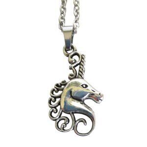 New Unicorn Pendant Necklace With 20" Stainless Chain Mythical Jewelry Gift
